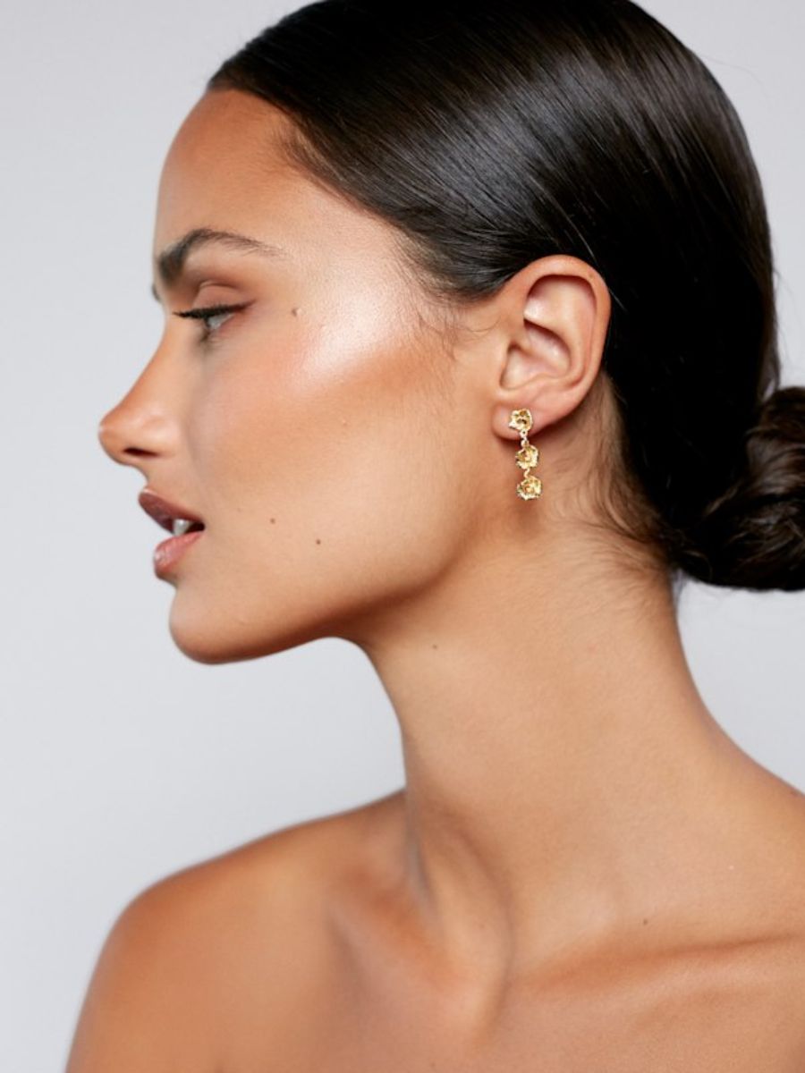 Triple Sun Earrings