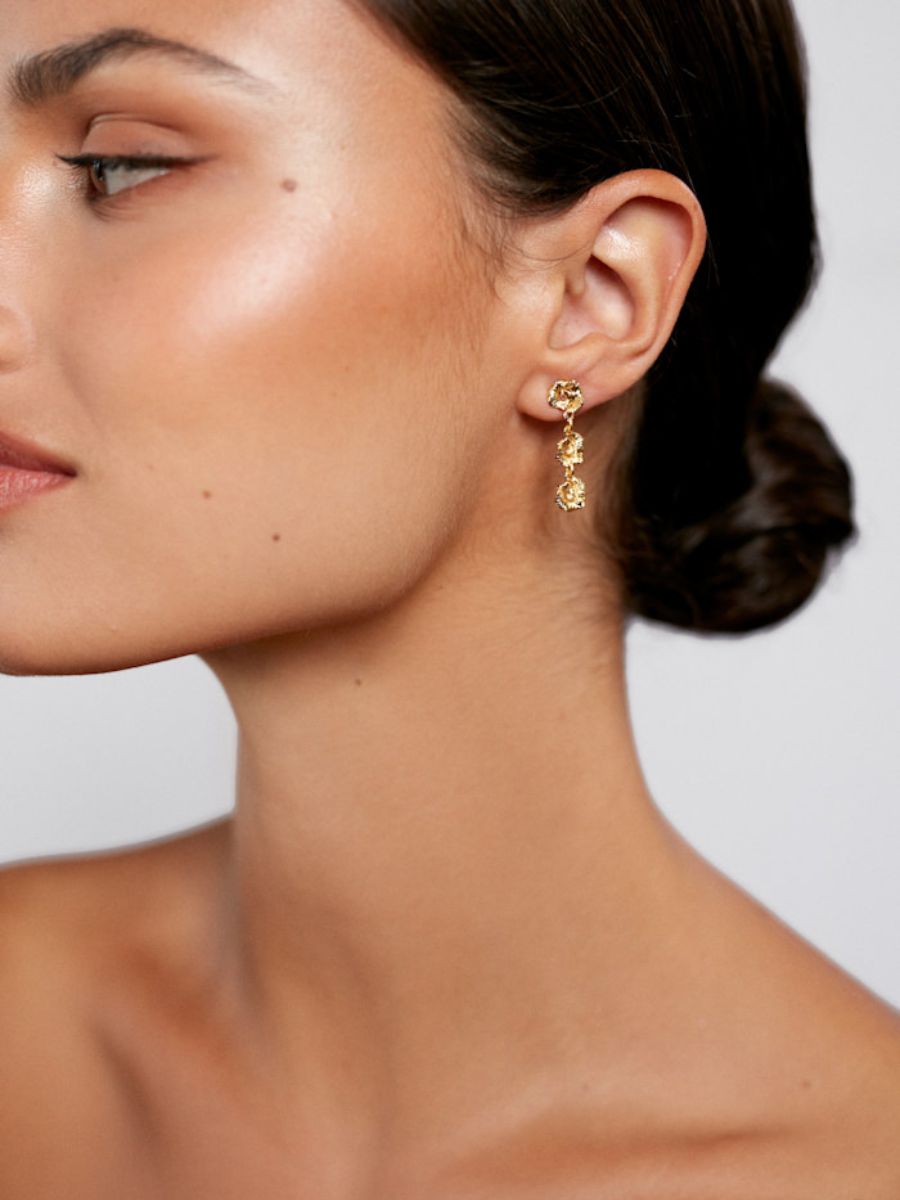 Triple Sun Earrings