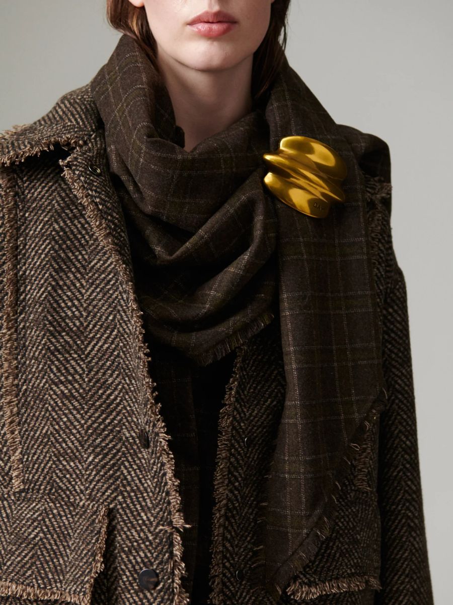 Zia Flanello Scarf - Brown Check