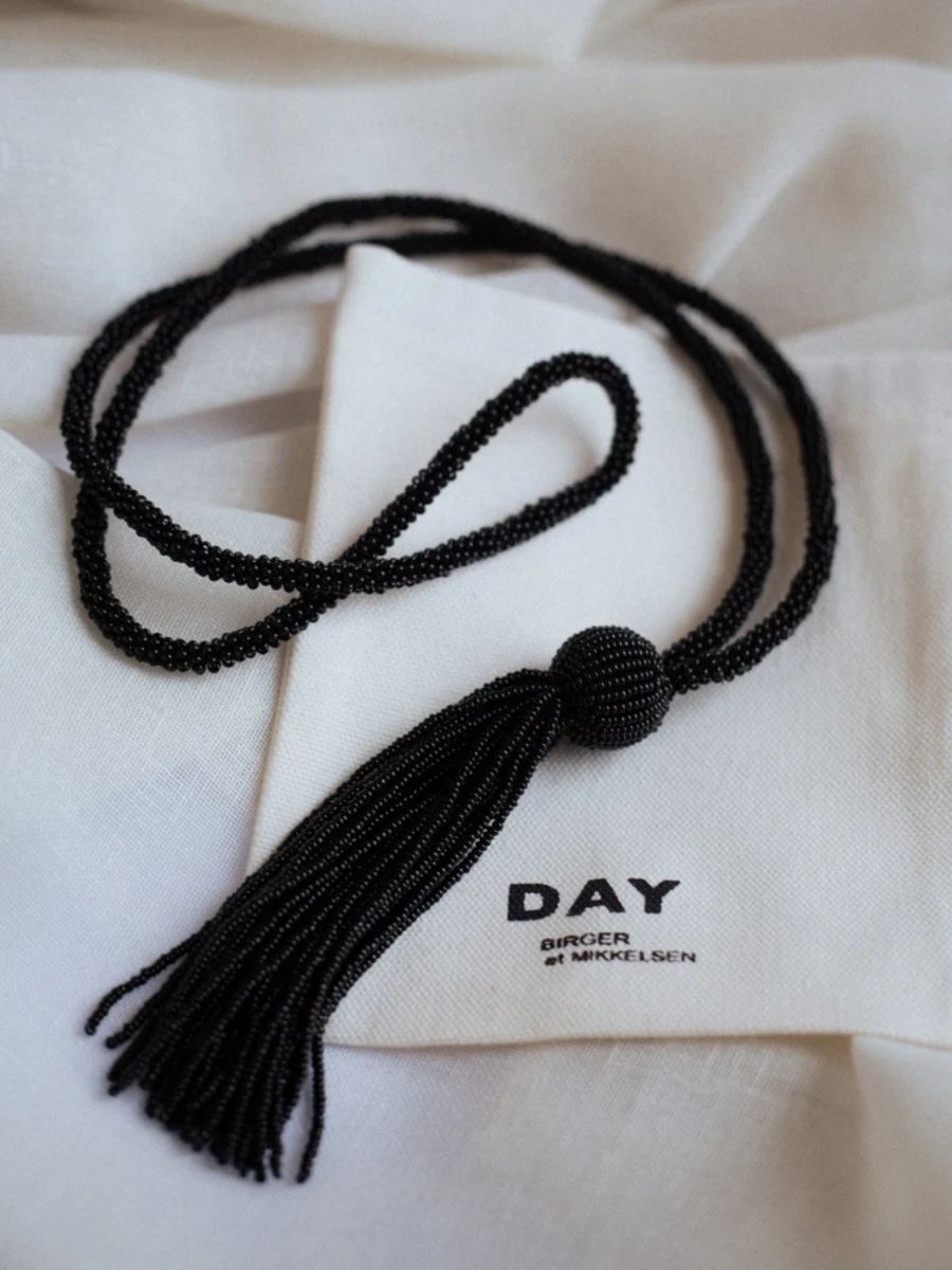 Emery Beaded Necklace - Black