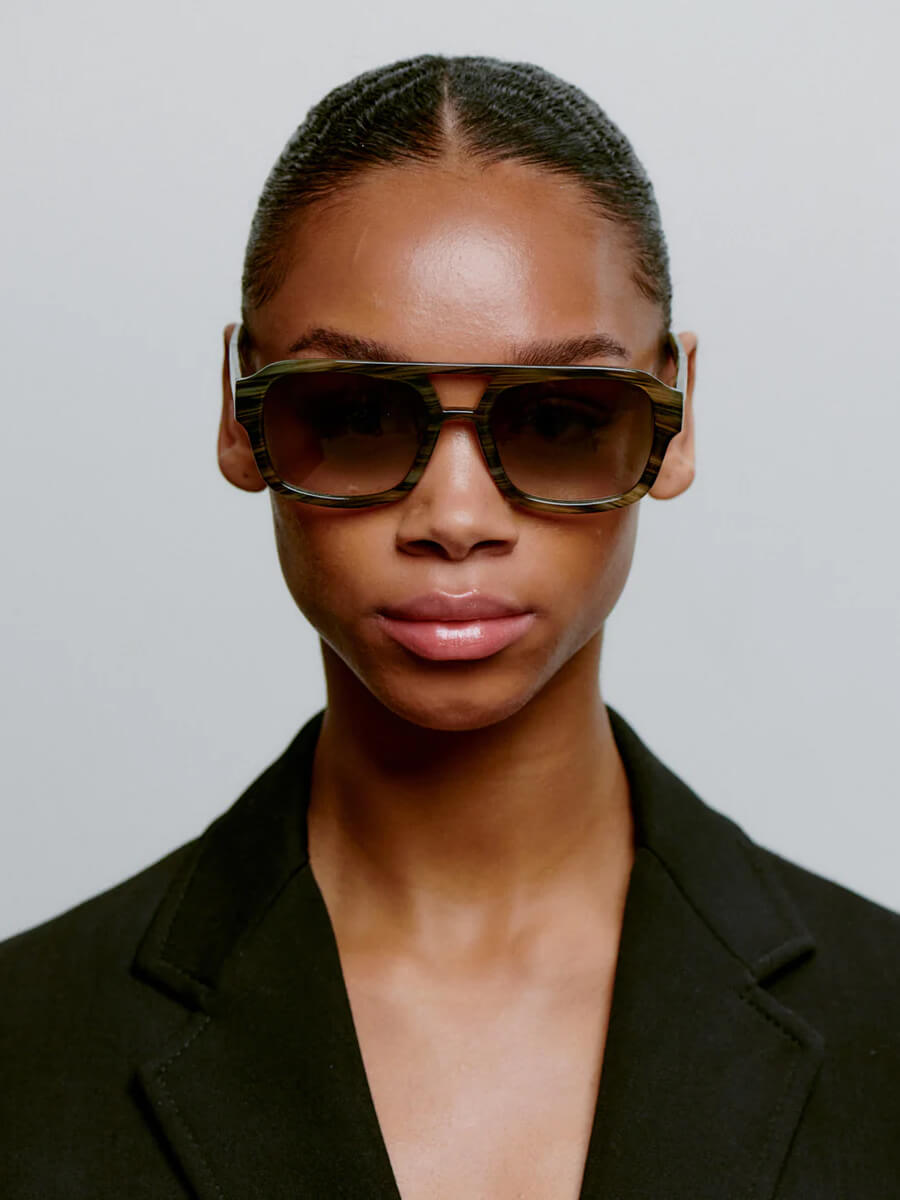 A.KJÆRBEDE Kaya sunglasses - Striped Horn