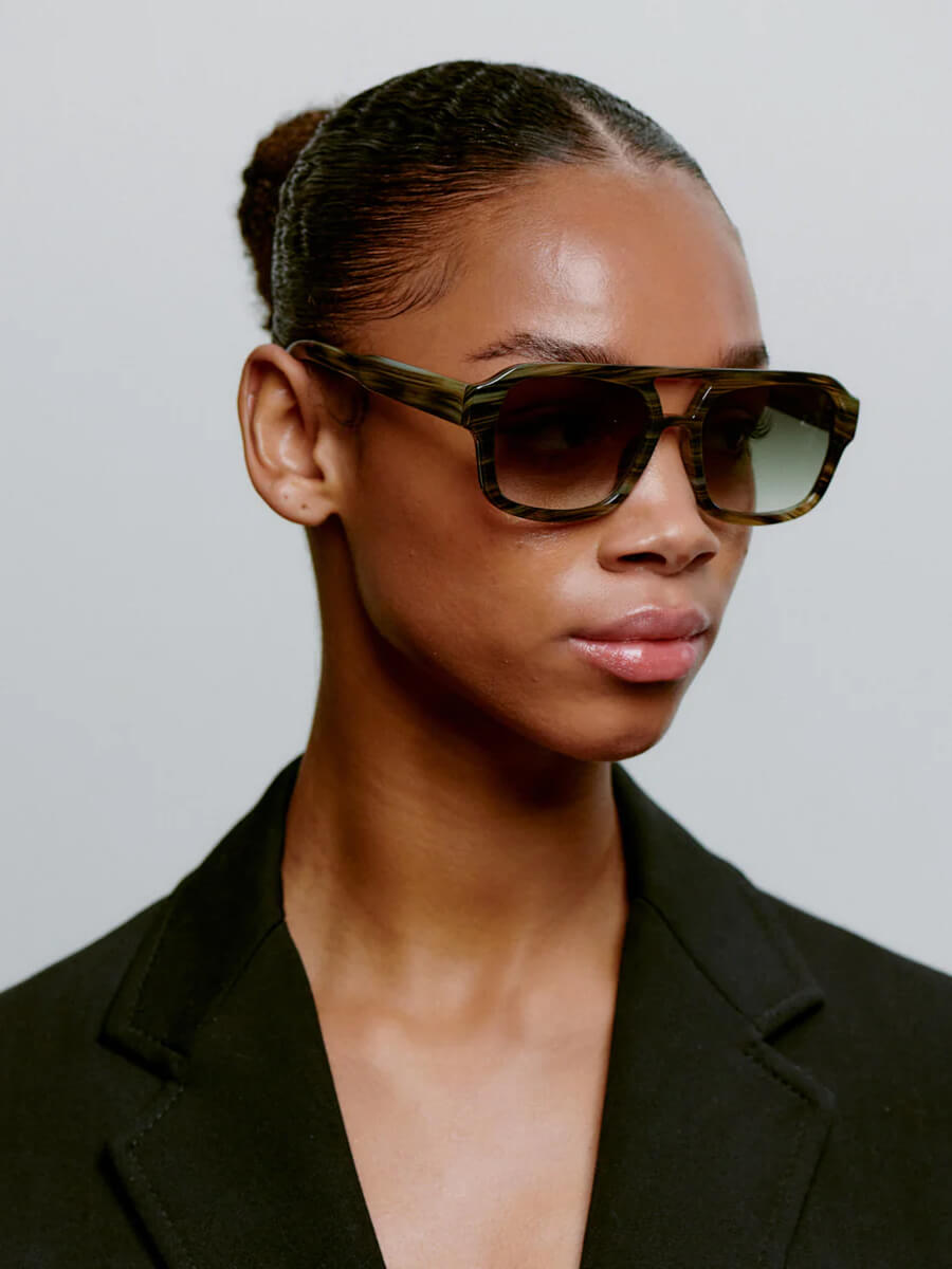 A.KJÆRBEDE Kaya sunglasses - Striped Horn