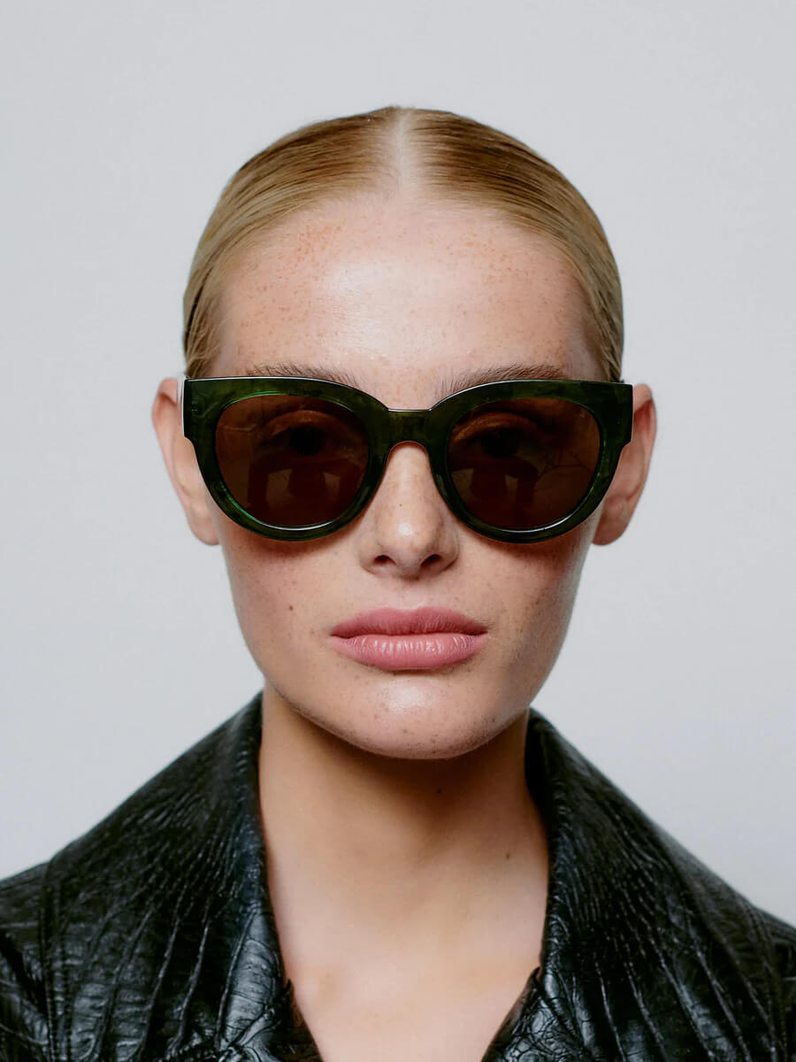 A.KJAERBEDE_Lilly Sunglasses - Green Marble