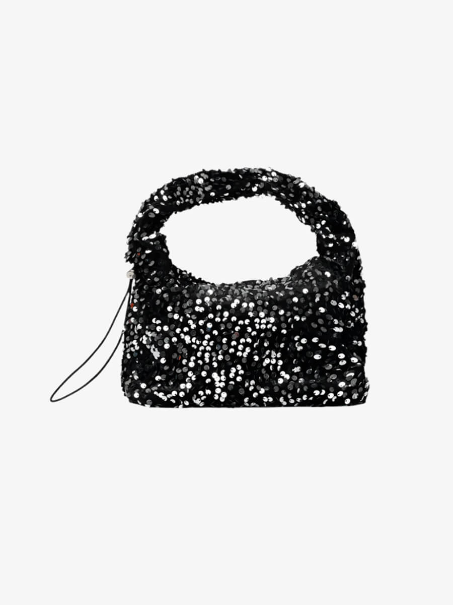 SUI AVA Anne Sequins Bag Silver