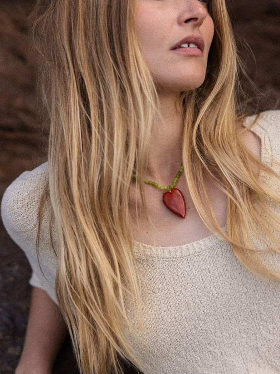 Anni Lu - Grasshopper Necklace - Avocado Oil