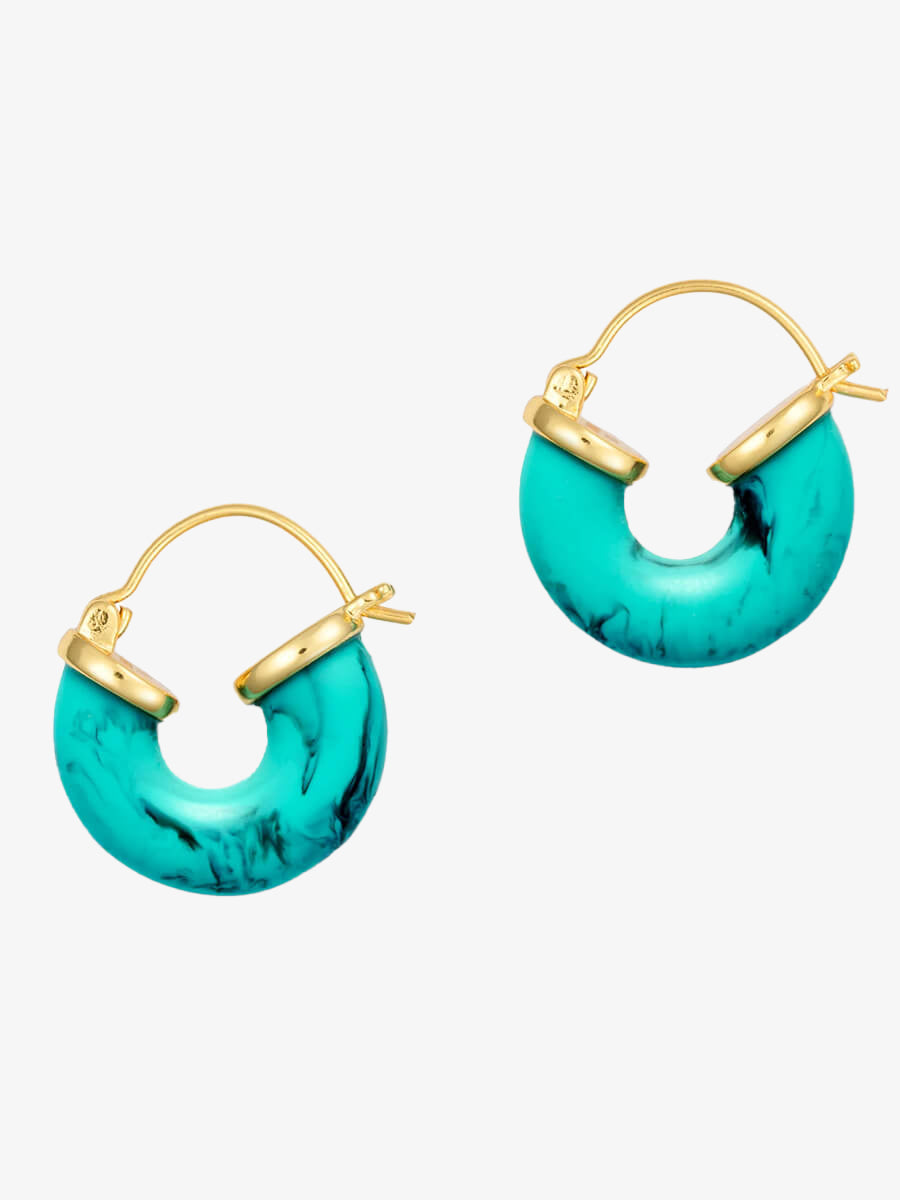 Anni Lu - Petit Swell Hoops - Aqua