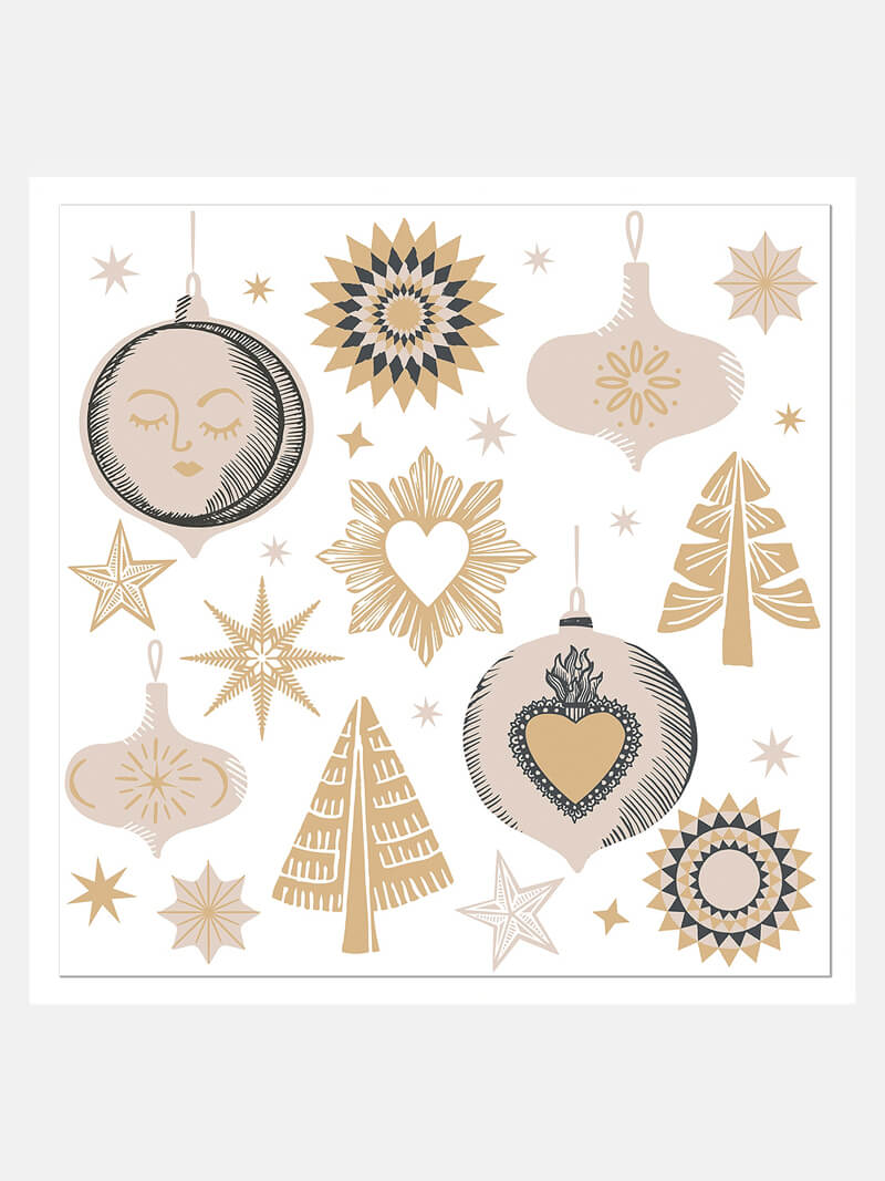 Artebene White Christmas Ball Napkins