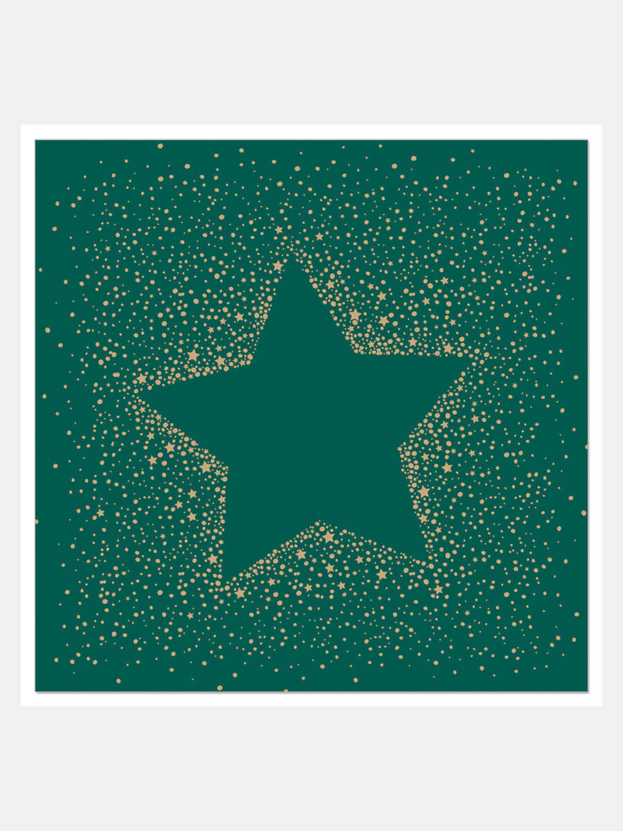 Artebene Green Festive Star Napkins