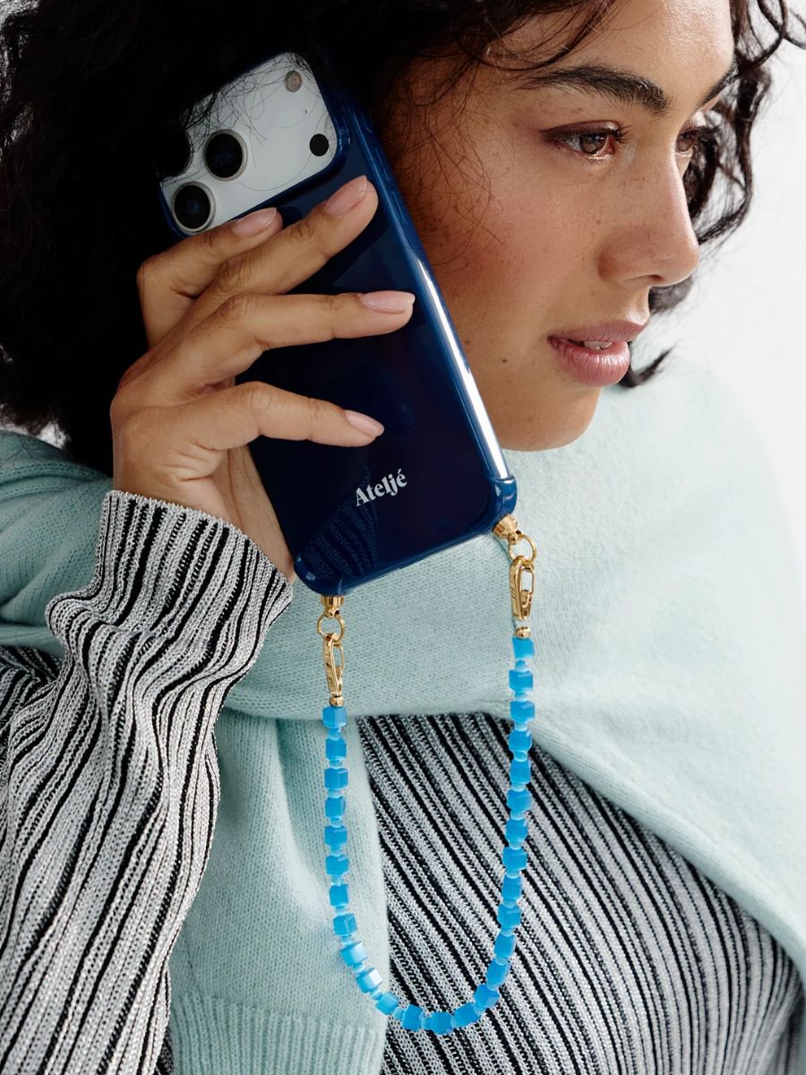 Ateljé - Short iPhone Cord - Got The Blues and Indigo iPhone Case