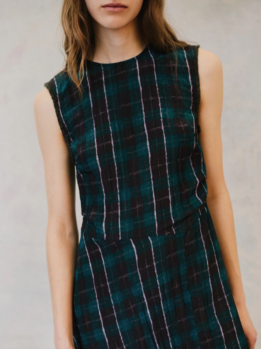 Baum und Pferdgarten - Atina Dress - Brown Green Check
