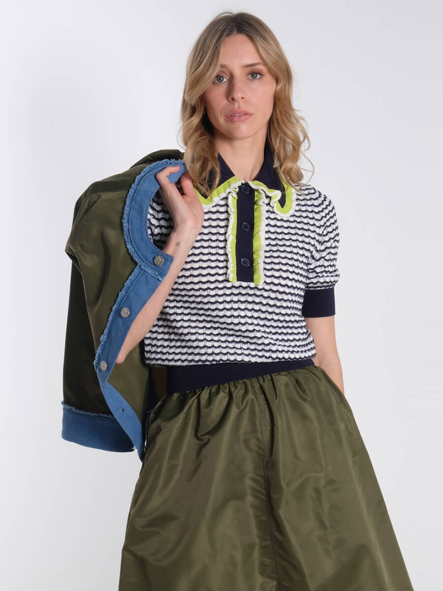 Essentiel Antwerp Haximum Polo - Lime-Black