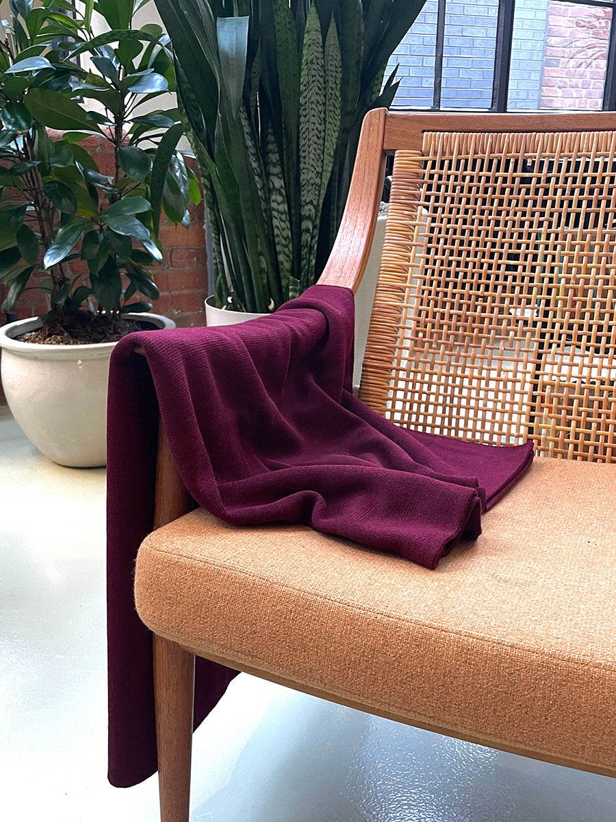 Merino Blanket - Burgundy