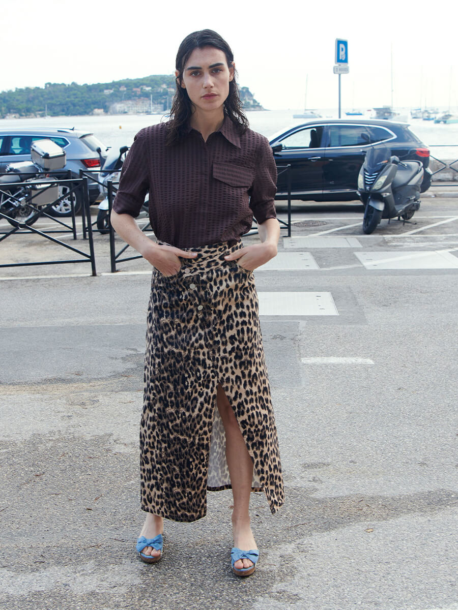 Baum und Pferdgarten Sigge Skirt - Brown Baum Leopard