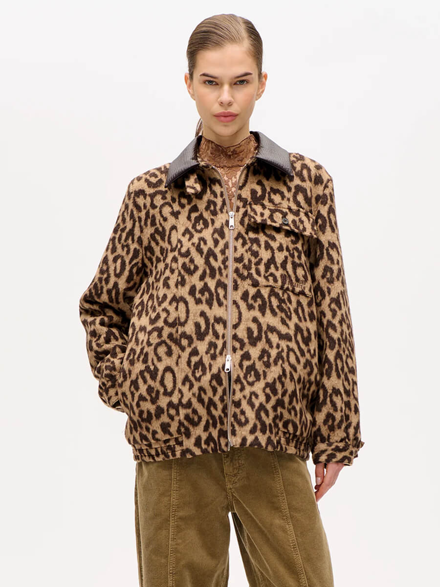 Baum und Pferdgarten Beline Jacket - Camel Wool Leopard