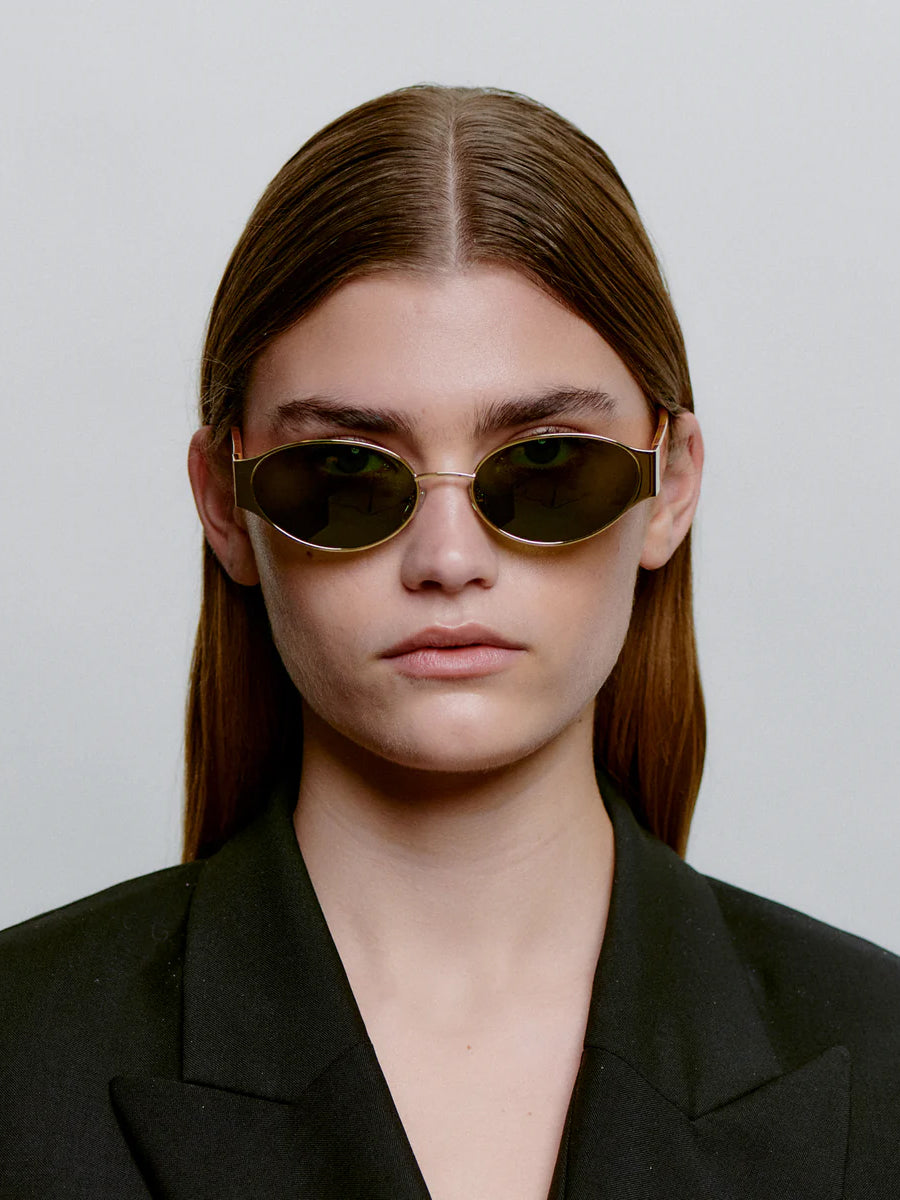 A.KJÆRBEDE Bella Sunglasses - Gold Burnt Amber