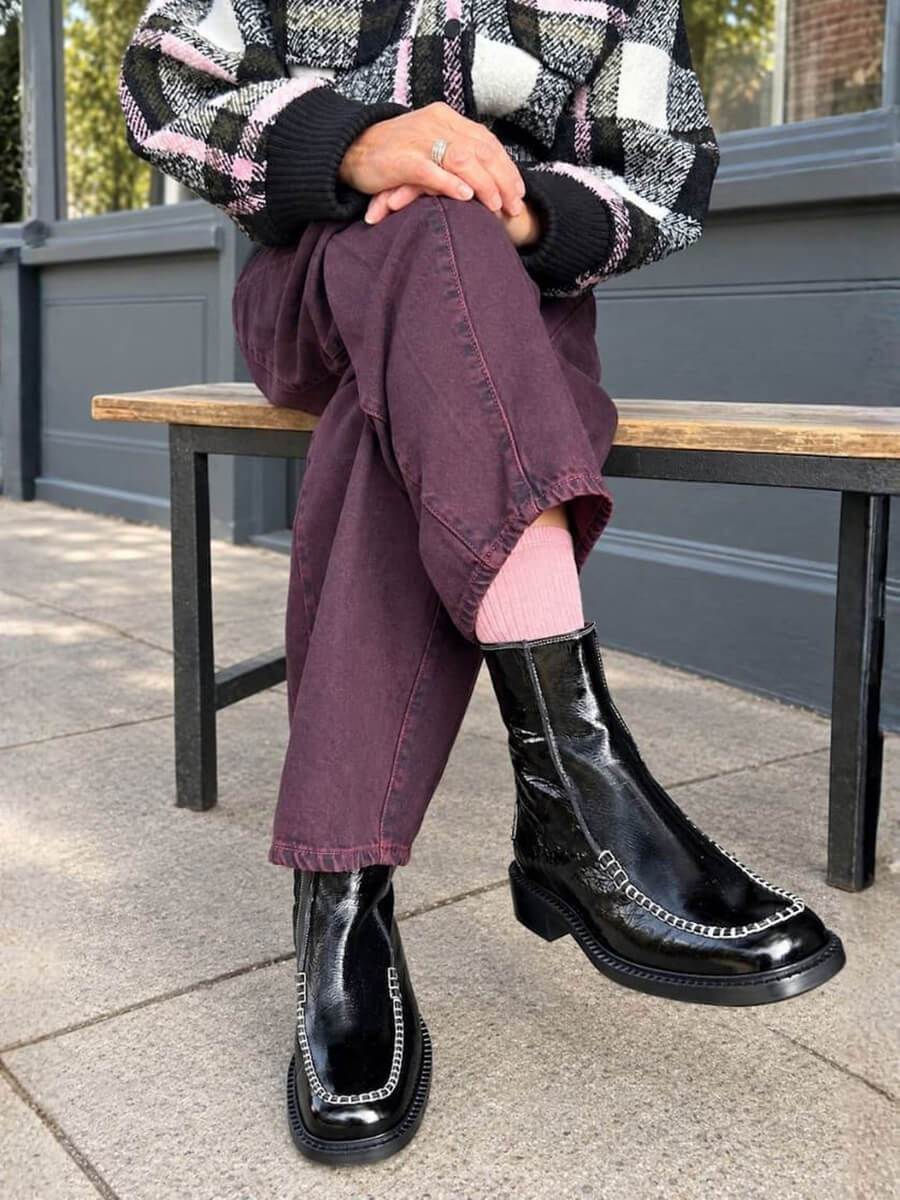 Billi Bi Ankle Boots B1183 - Black Naplack
