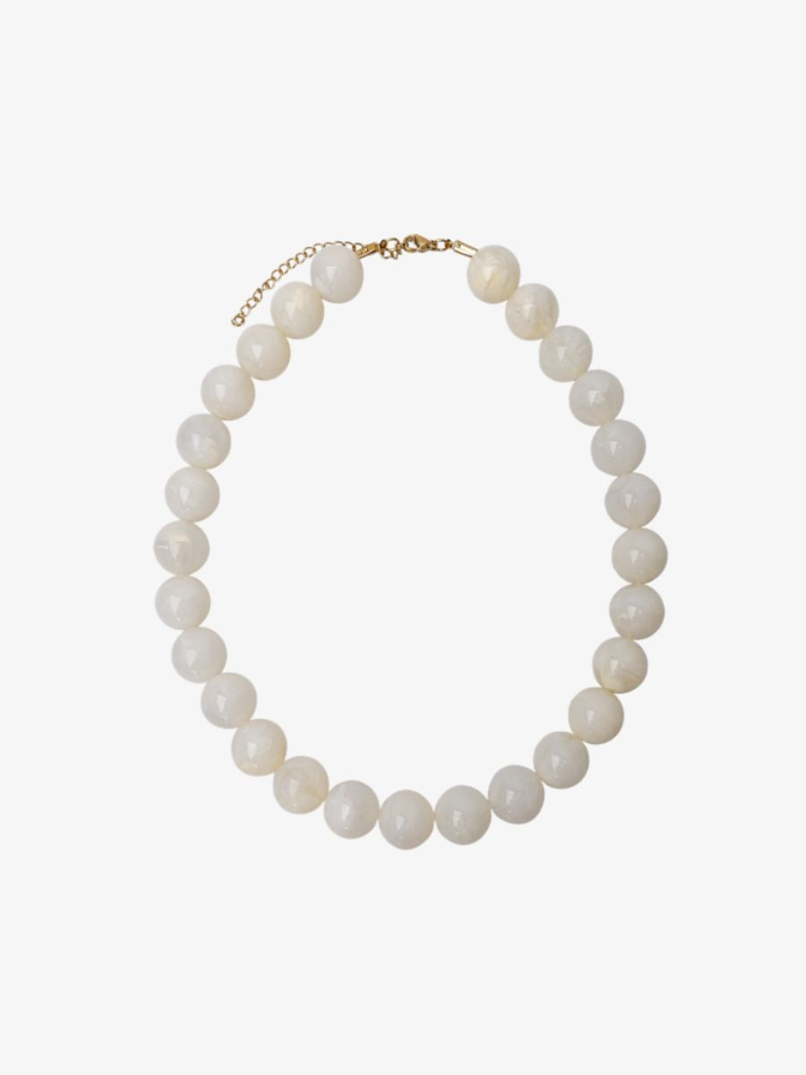 Black Colour - Milova Necklace - Creme