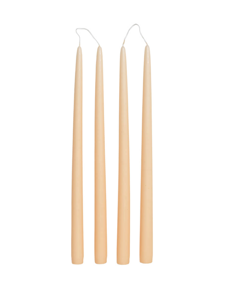 Broste-Copenhagen-Smooth-Taper-Candles-Fleece-Yellow