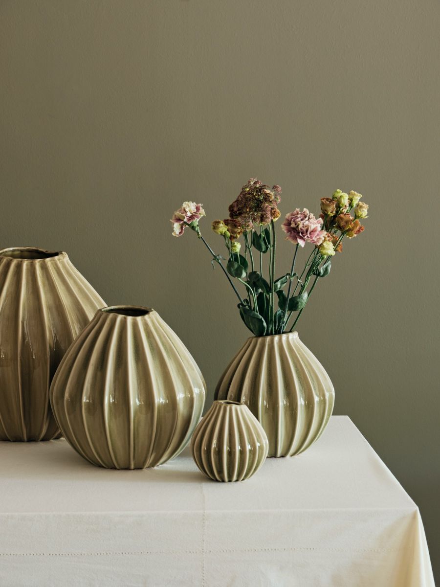 Broste Copenhagen - Wide Vases - Dry Sage