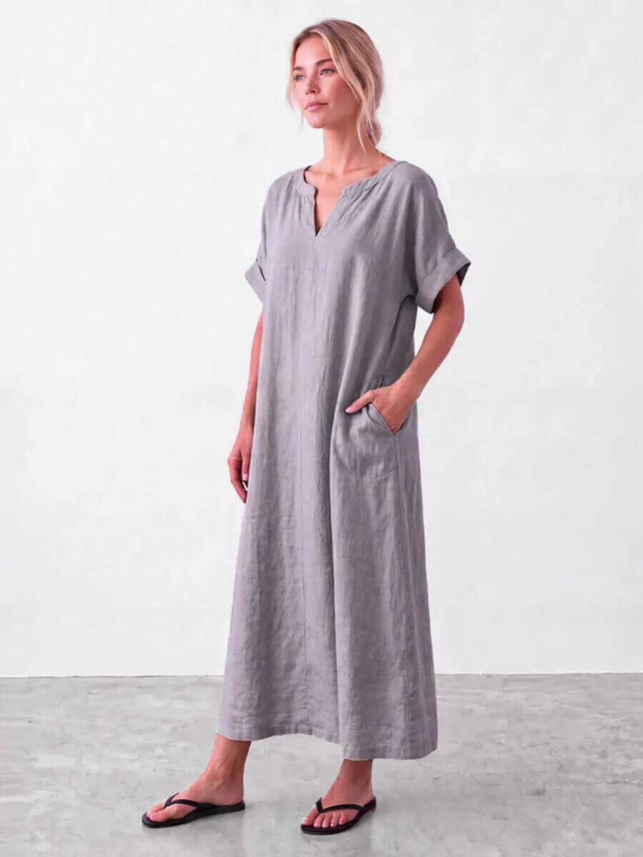 Erantis Kaftan Dress - Fango Grey