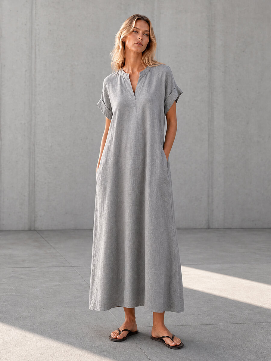 Erantis Kaftan Dress - Fango Grey