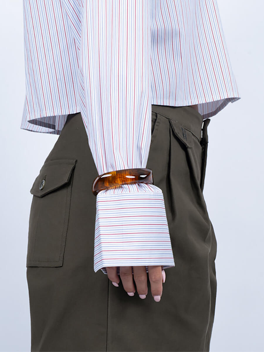 SUI AVA Chunky Bangle - Brown