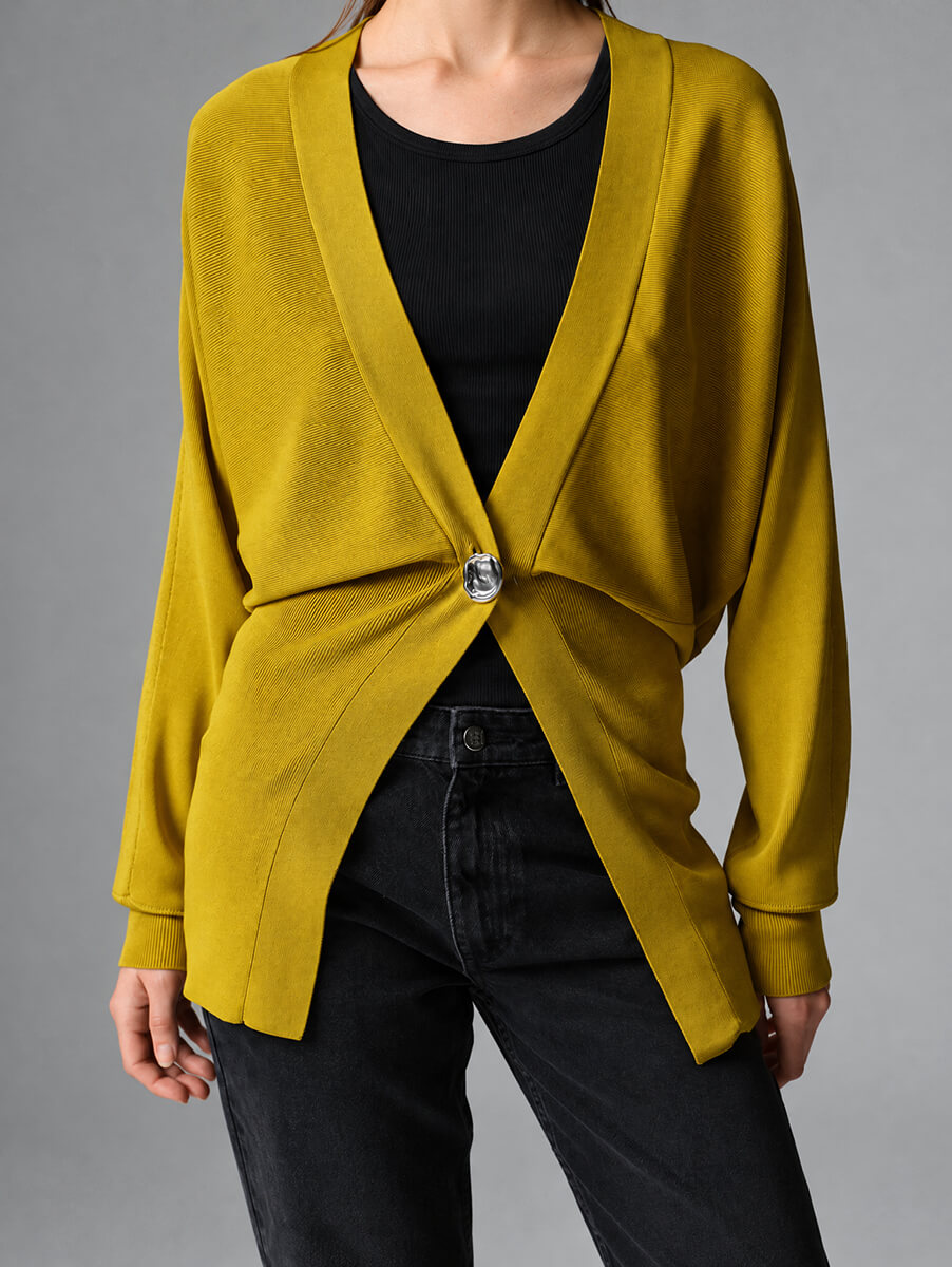 Gabu Cardigan - Ecru Olive