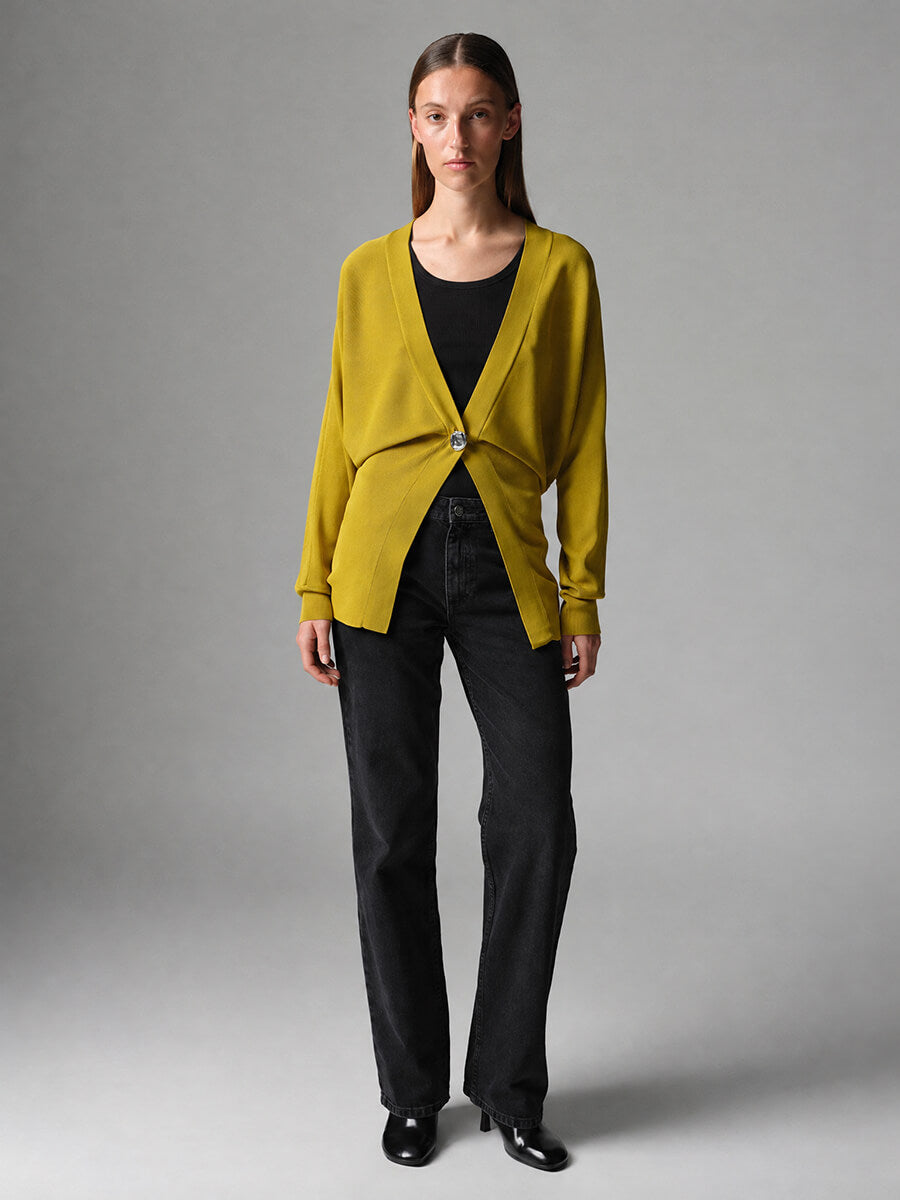 Gabu Cardigan - Ecru Olive