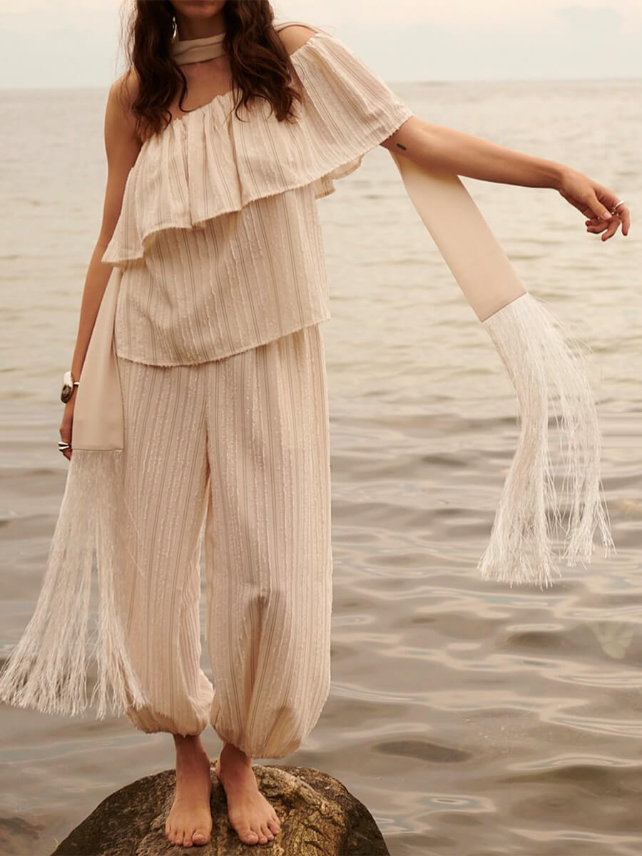 DAY BIRGER ET MIKKELSEN Hera Raw Stripes Top - Jet Stream