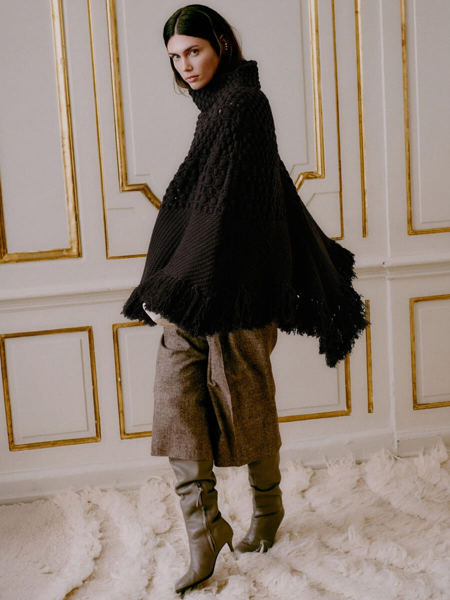 Day Birger et Mikkelsen Cabel Poncho - Ganache