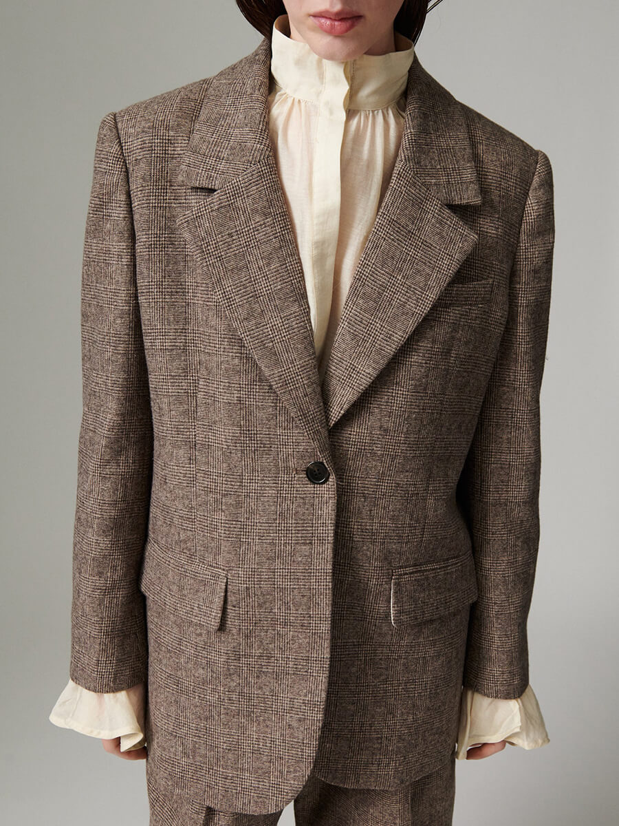 Day Birger et Mikkelsen Wales Tartan Blazer - Brown Check