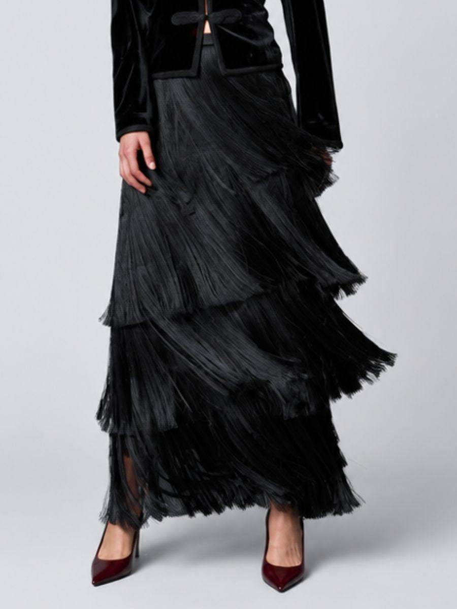 Day Birger et Mikkelsen - Ringo Fringe Skirt - Black
