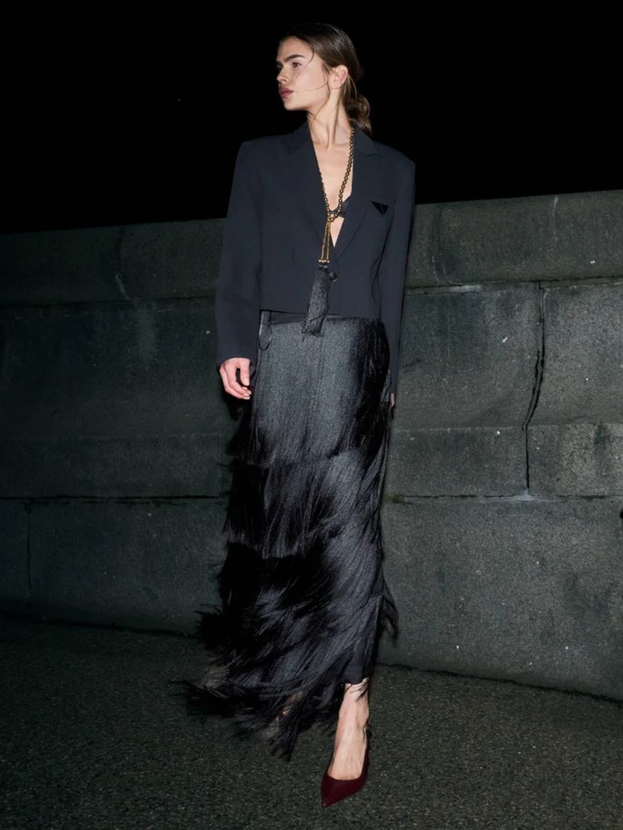 Day Birger et Mikkelsen - Ringo Fringe Skirt - Black