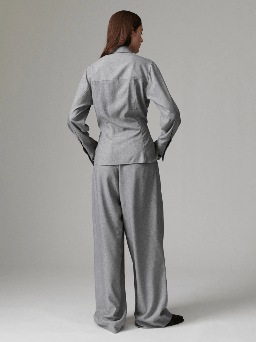 Day Birger ét Mikkelsen - Domi Corporate Days Fitted Blouse - Medium Grey Melange