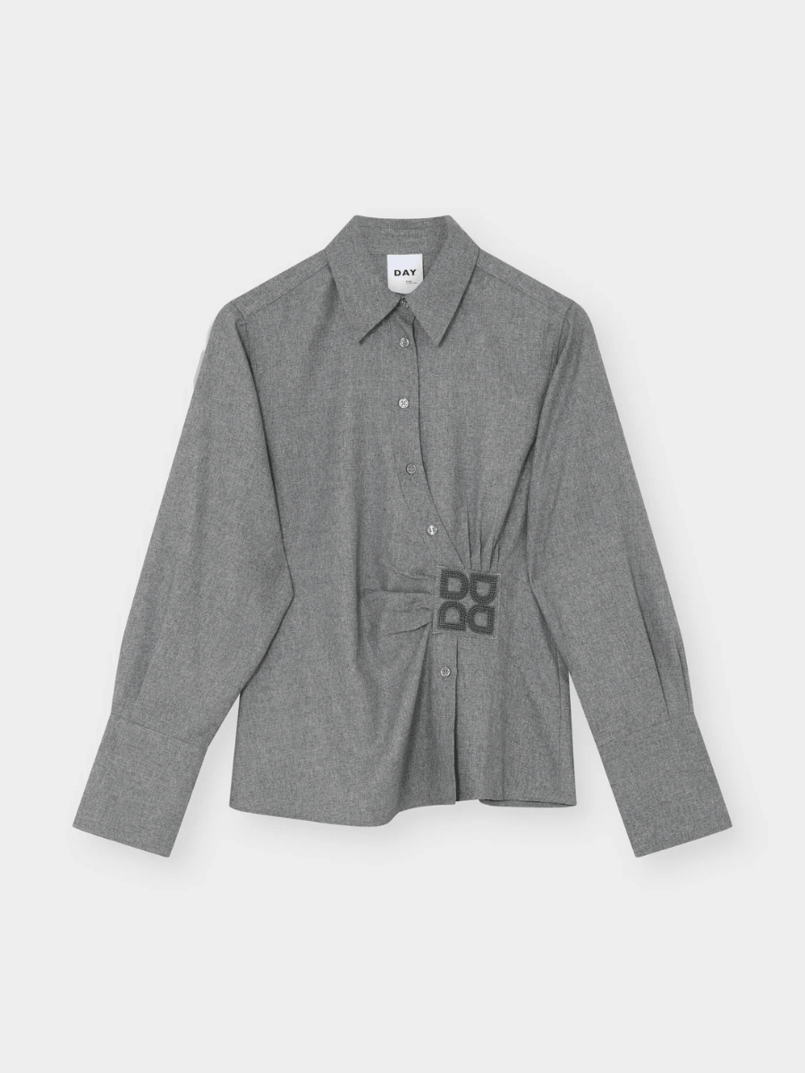 Day Birger ét Mikkelsen - Domi Corporate Days Fitted Blouse - Medium Grey Melange