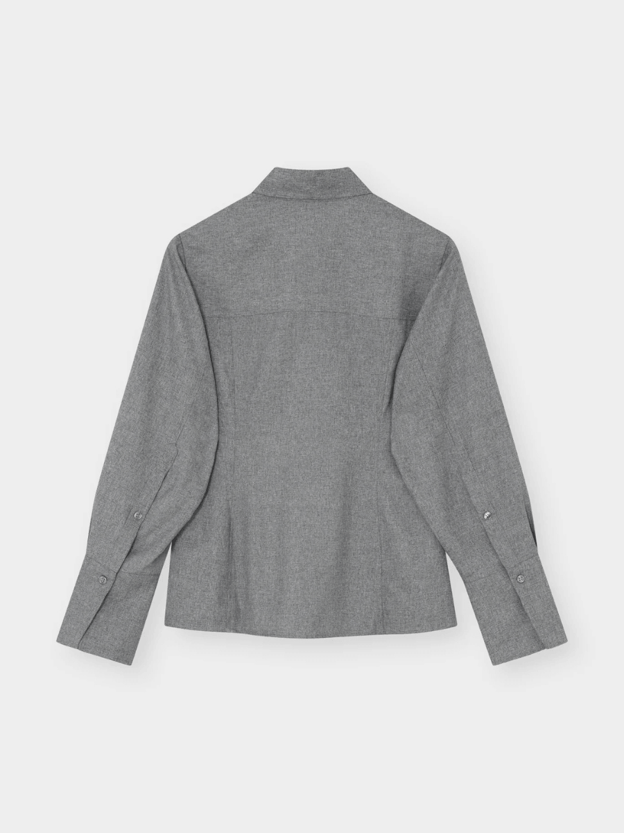 Day Birger ét Mikkelsen - Domi Corporate Days Fitted Blouse - Medium Grey Melange