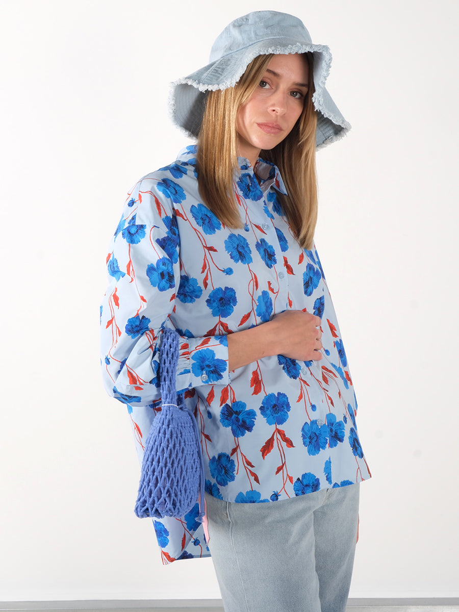 Object OBJLuana Denim Bucket Hat - Light Blue