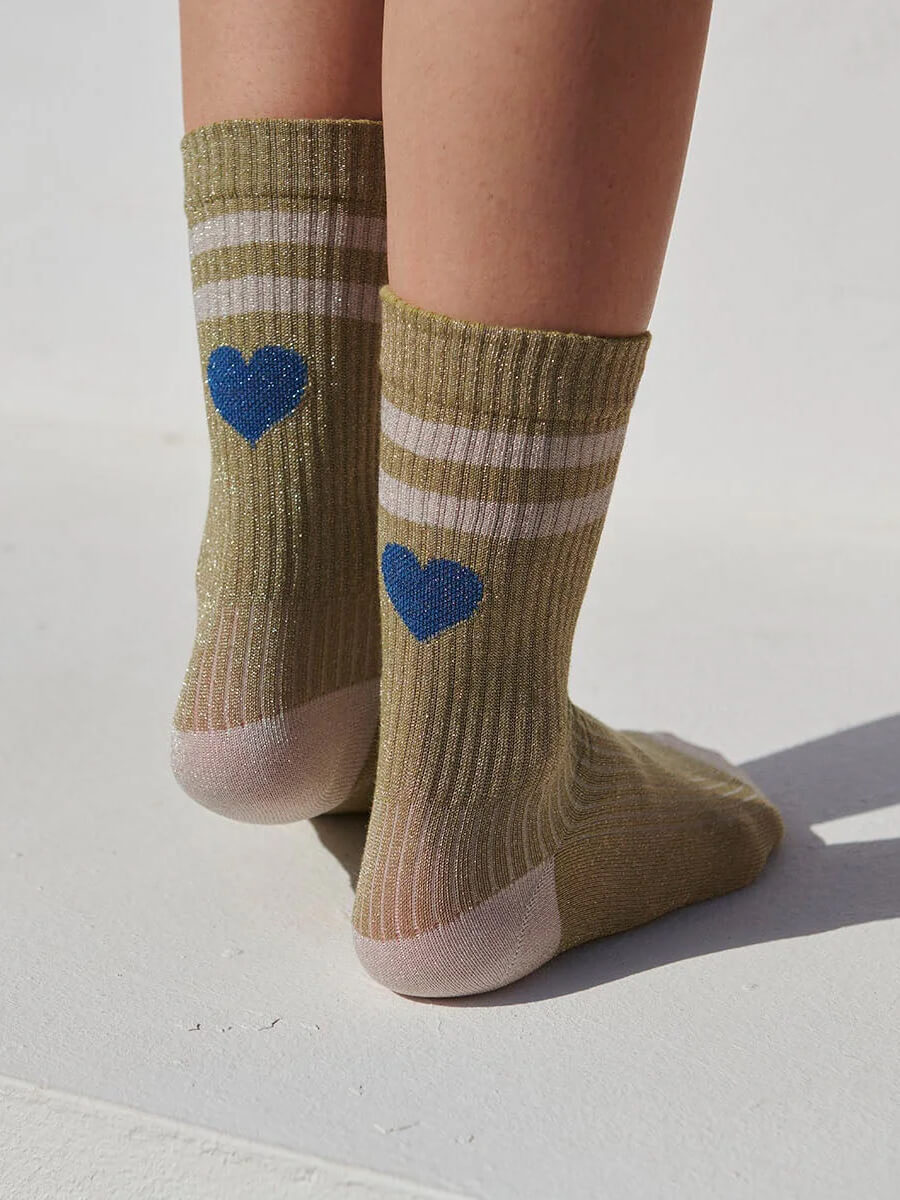 MP Denmark Elga Glitter Socks - Cedar