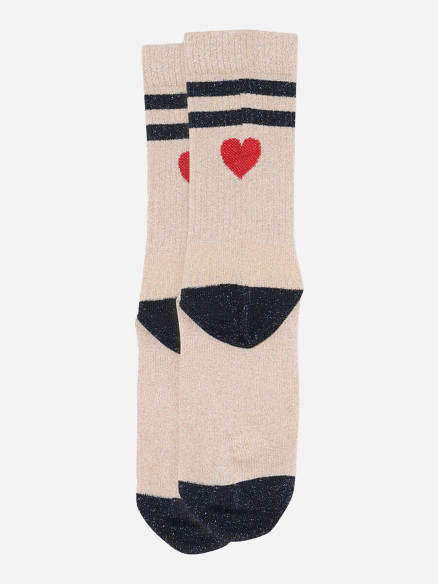 MP Denmark Elga Glitter Socks - Champagne Beige