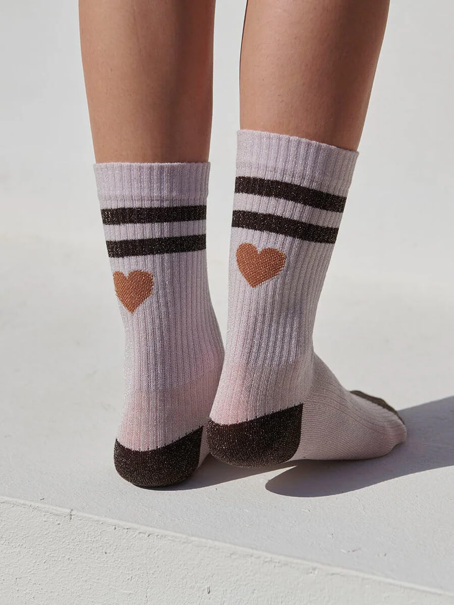 MP Denmark Elga Glitter Socks - Cherry Blossom