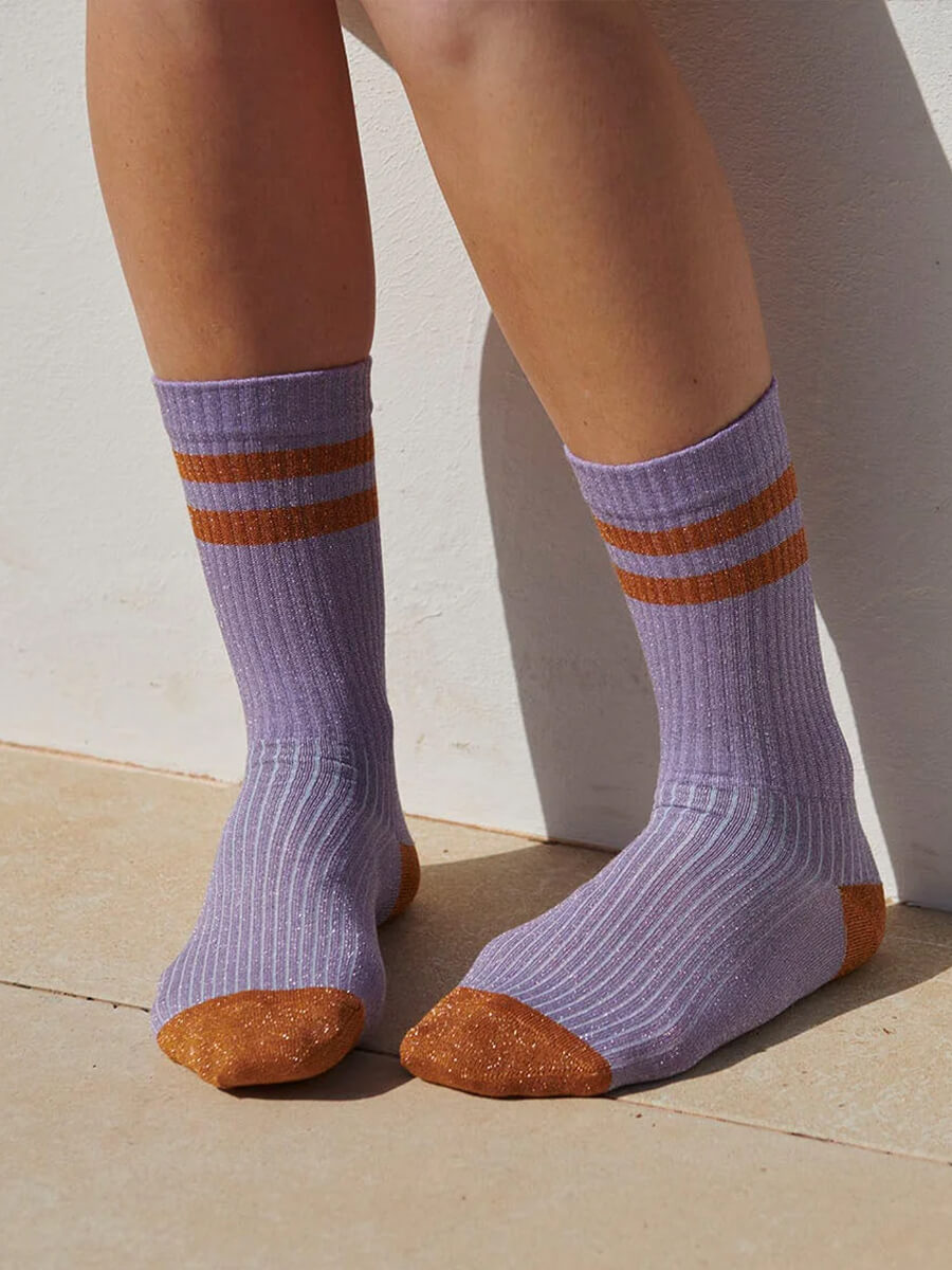 MP Denmark Elga Glitter Socks - Wisteria