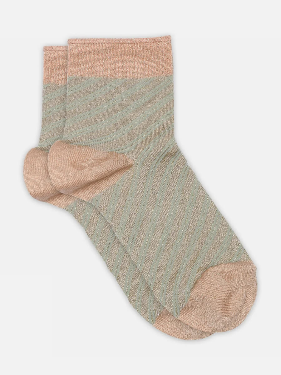 MP Denmark Elisa Glitter Short Socks - Guava