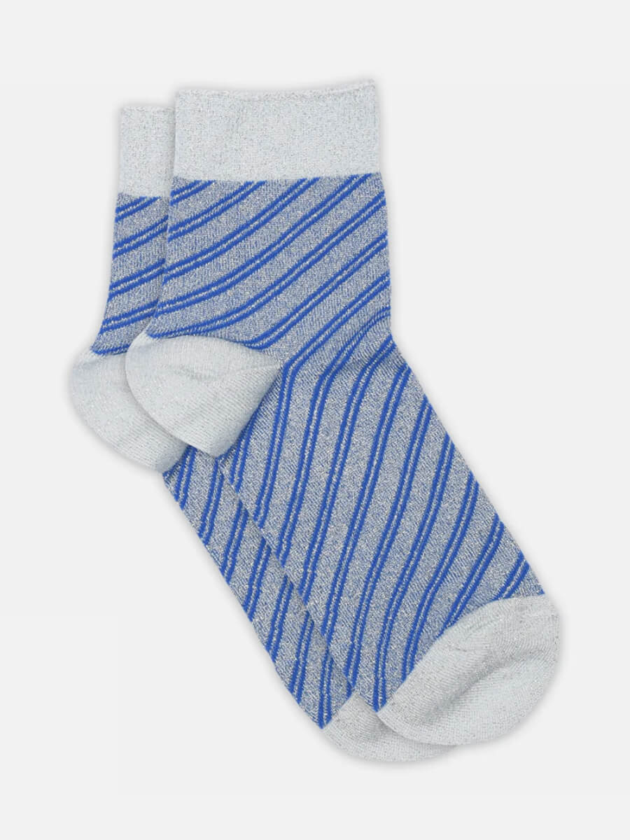 MP Denmark Elisa Glitter Short Socks - Nautical Blue
