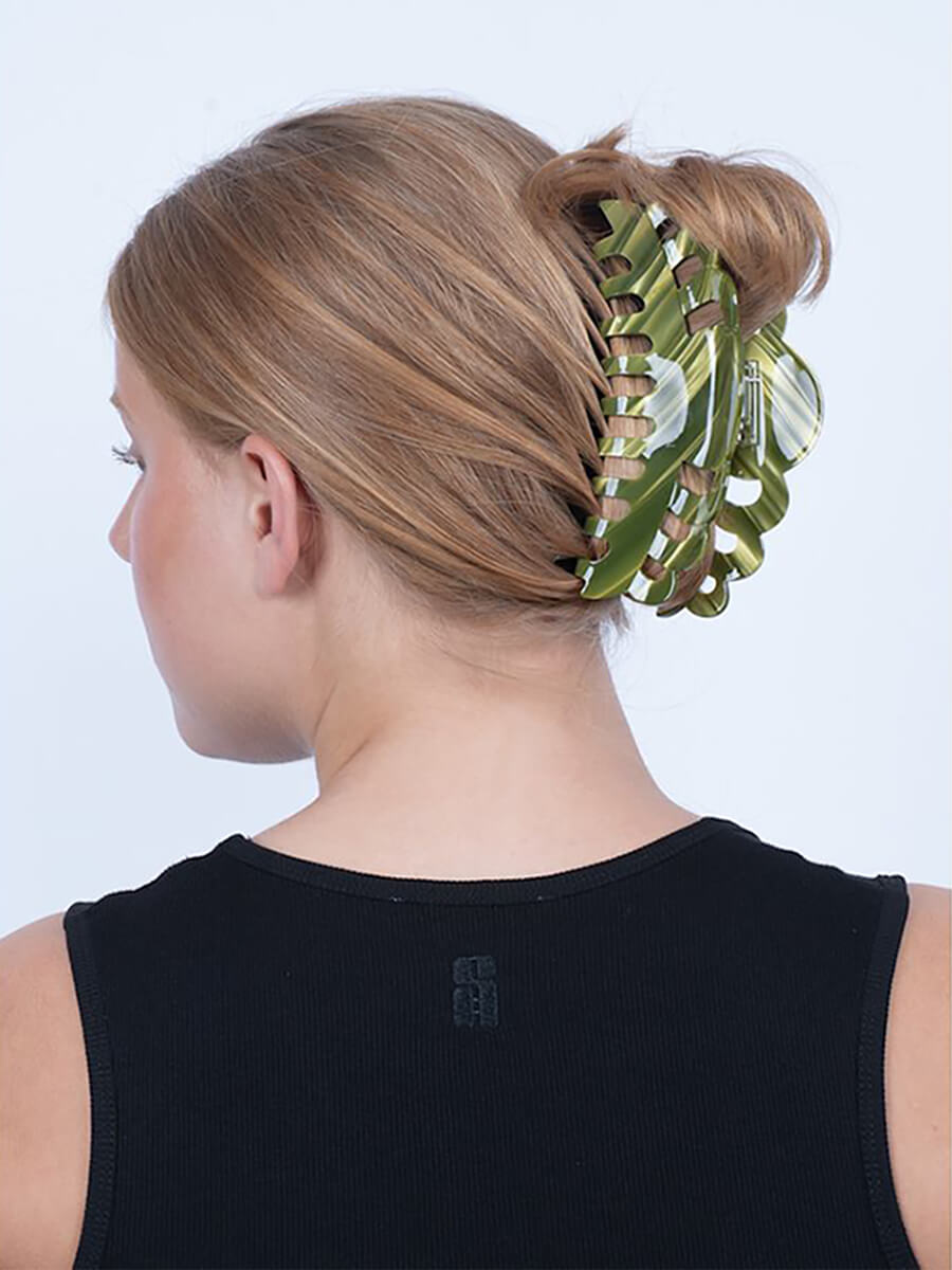 SUI AVA Emma Peppermint Pop Giga Hairgrip - Spinach Green