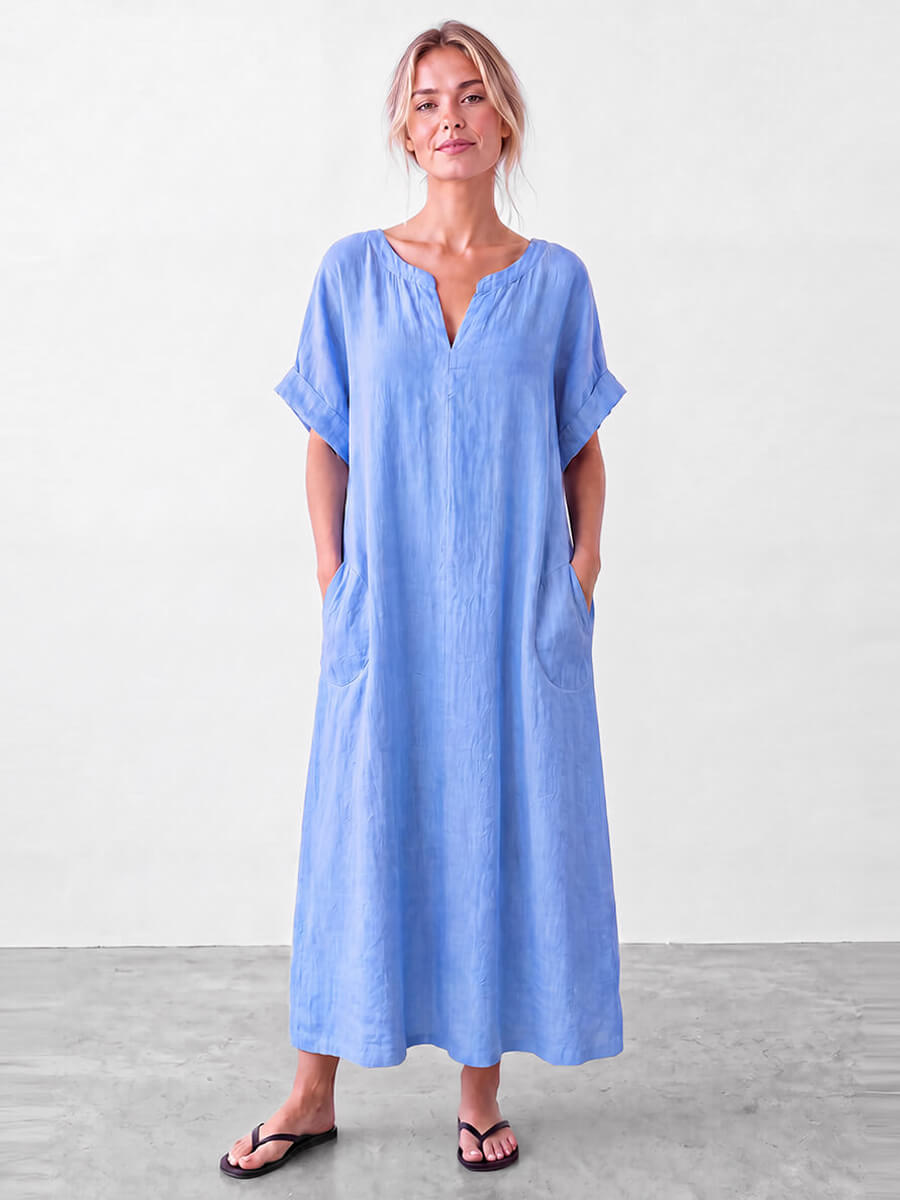 Erantis Kaftan Dress - Azzurro