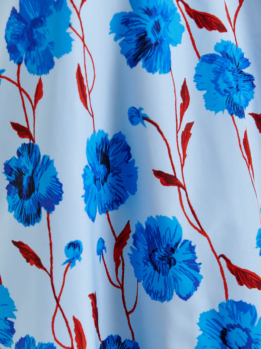 Essemtiel Antwerp hebiba shirt blue floral