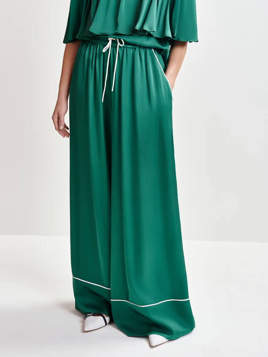 ESSENTIEL ANTWERP Hontgomery Wide Leg Pants - Madison Blue