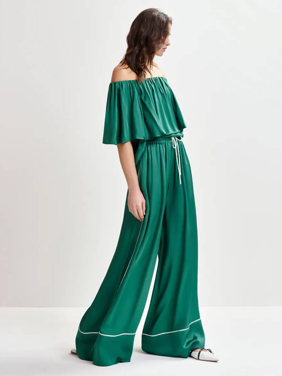 ESSENTIEL ANTWERP Hontgomery Wide Leg Pants - Madison Blue