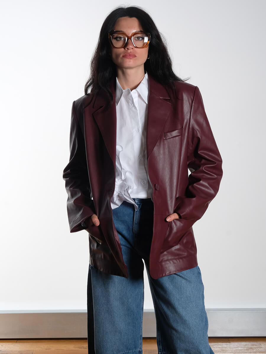 Essentiel Antwerp Idrey Blazer - Burgundy