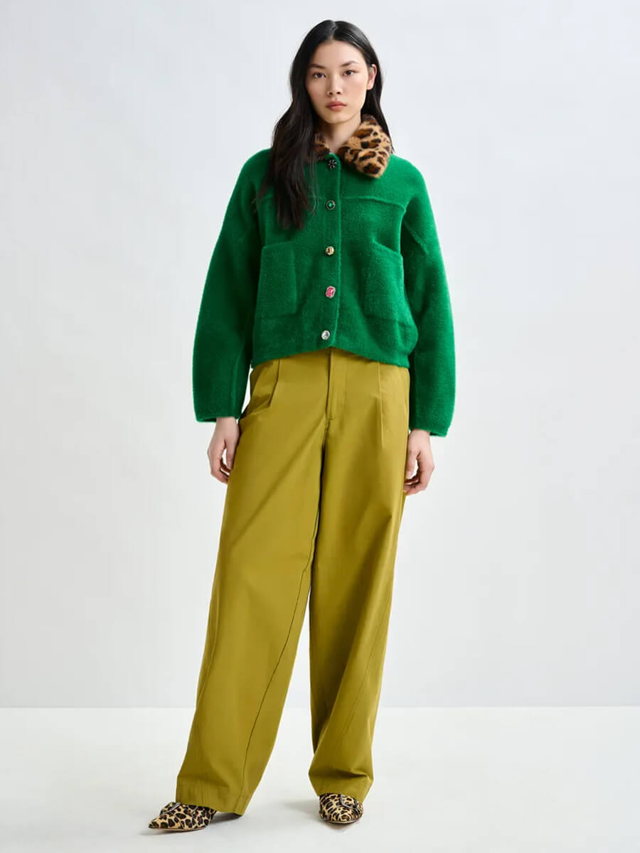 Essentiel Antwerp Intention Cardigan - Green